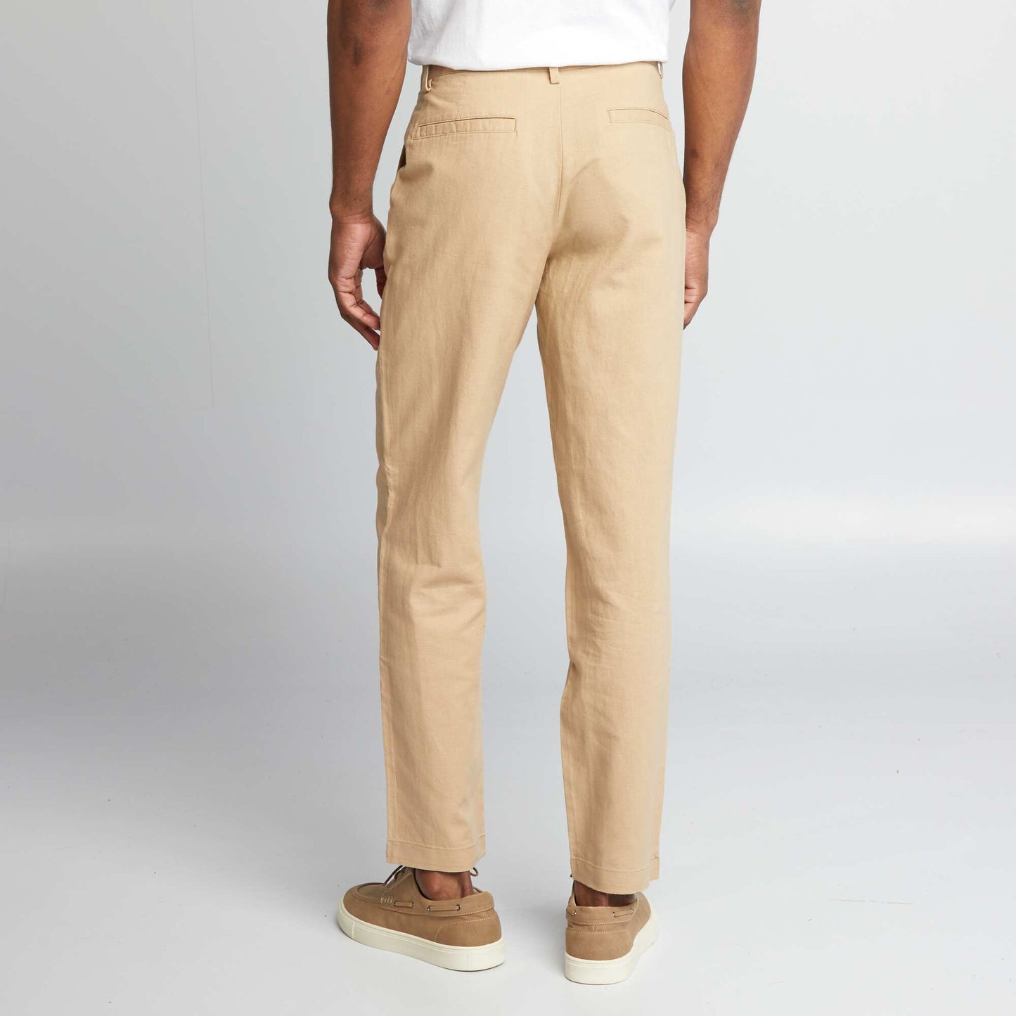 Straight-leg chinos BEIGE