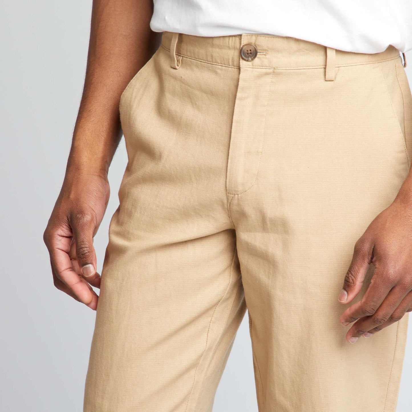 Straight-leg chinos BEIGE