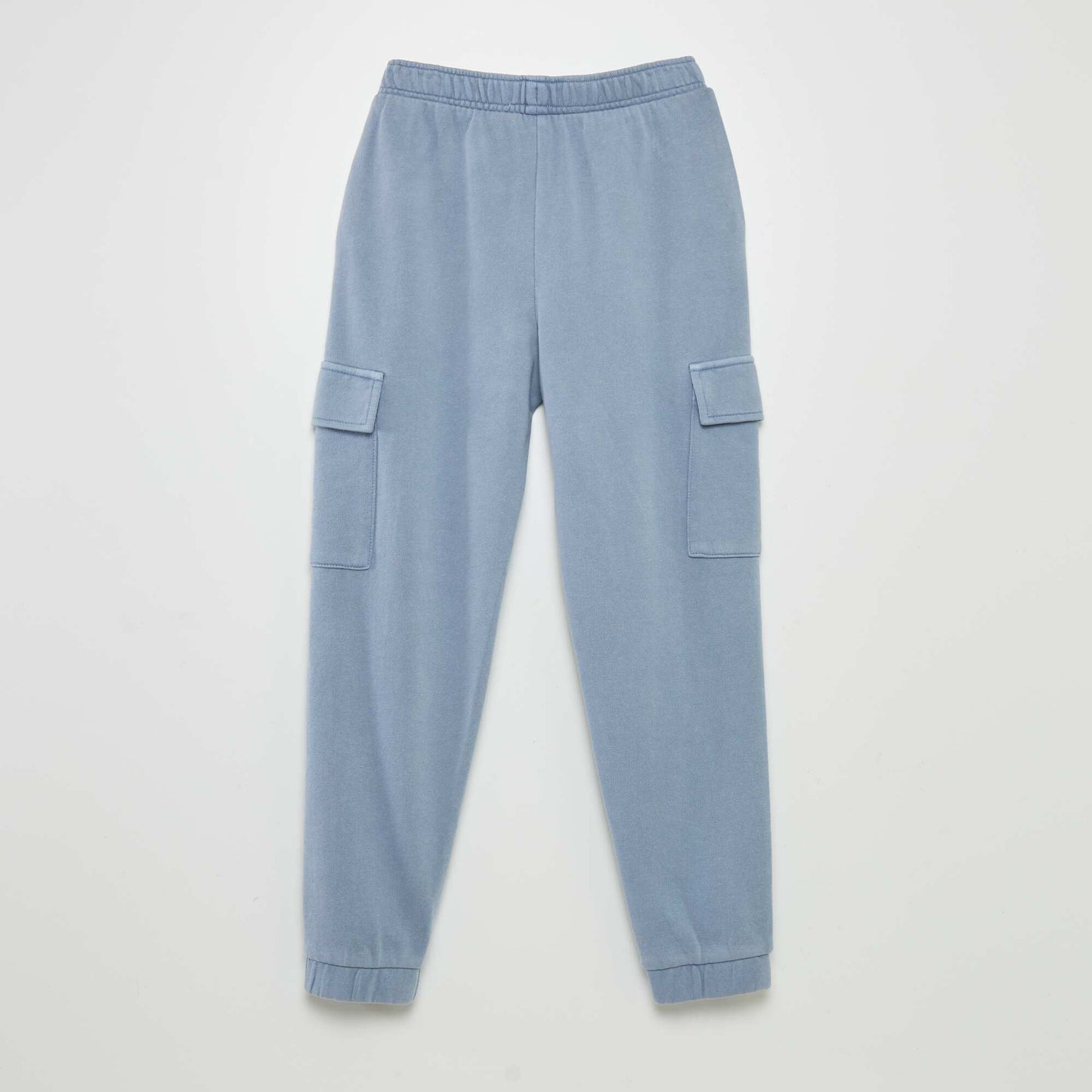 Sweatshirt fabric trousers with pockets BLUE