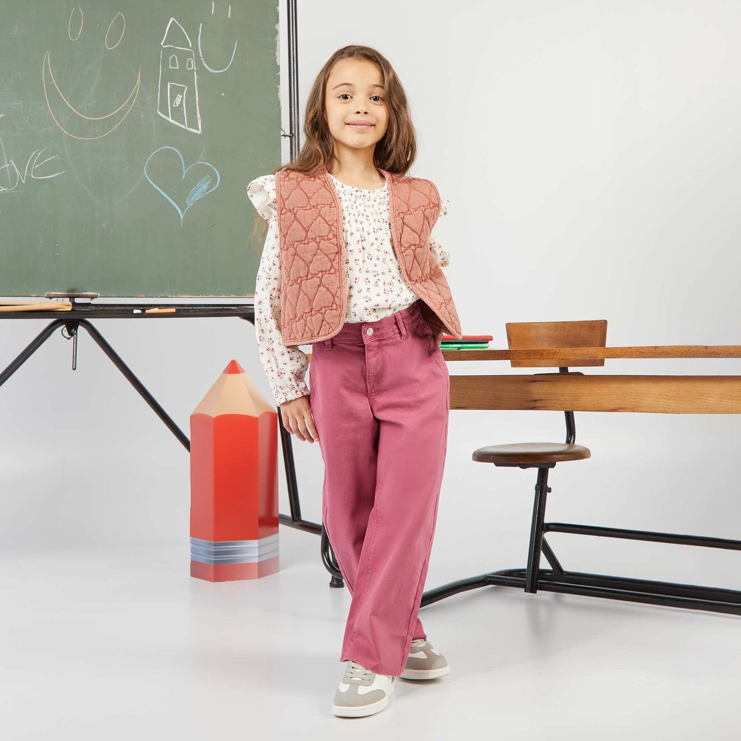 High-rise wide-leg jeans PURPLE