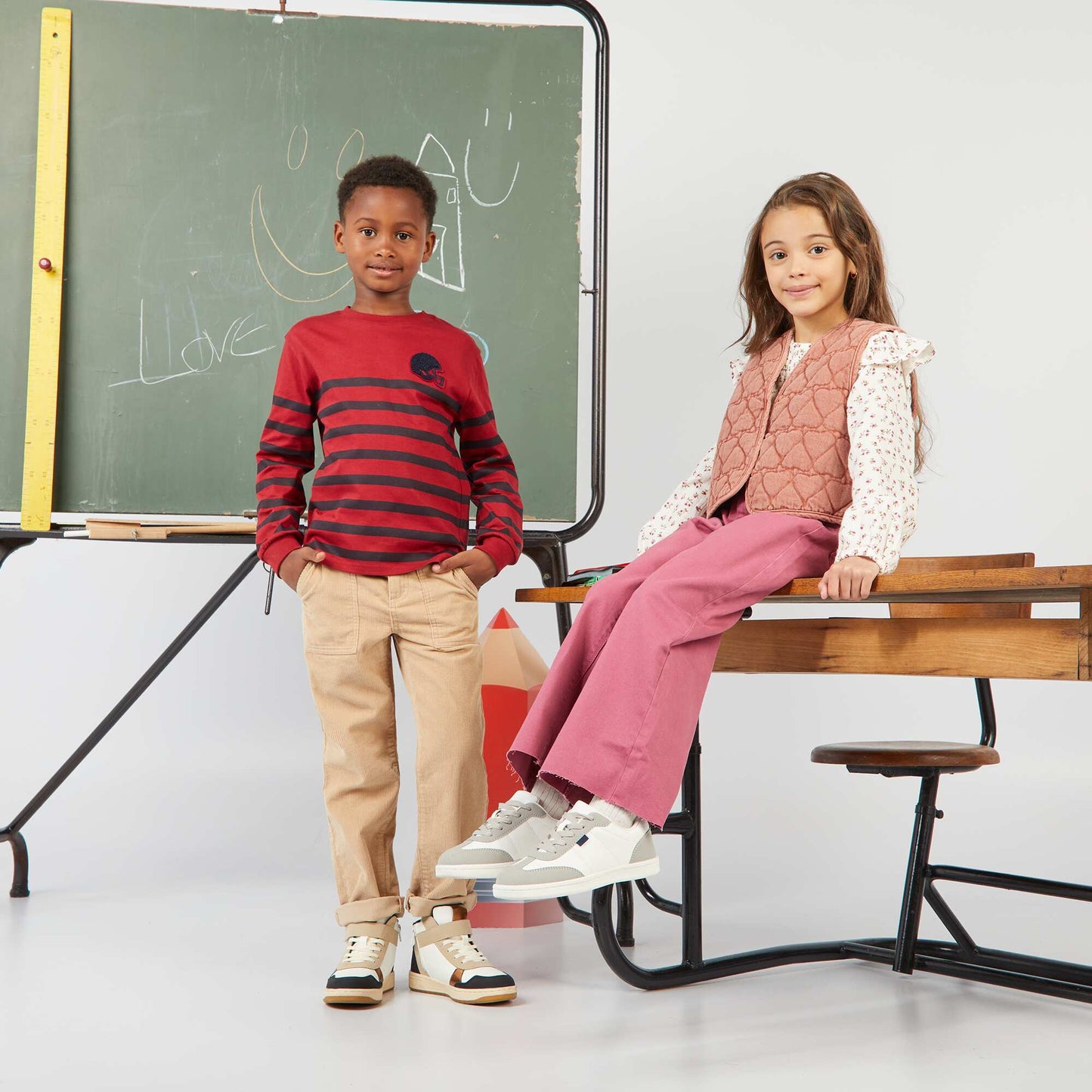 High-rise wide-leg jeans PURPLE