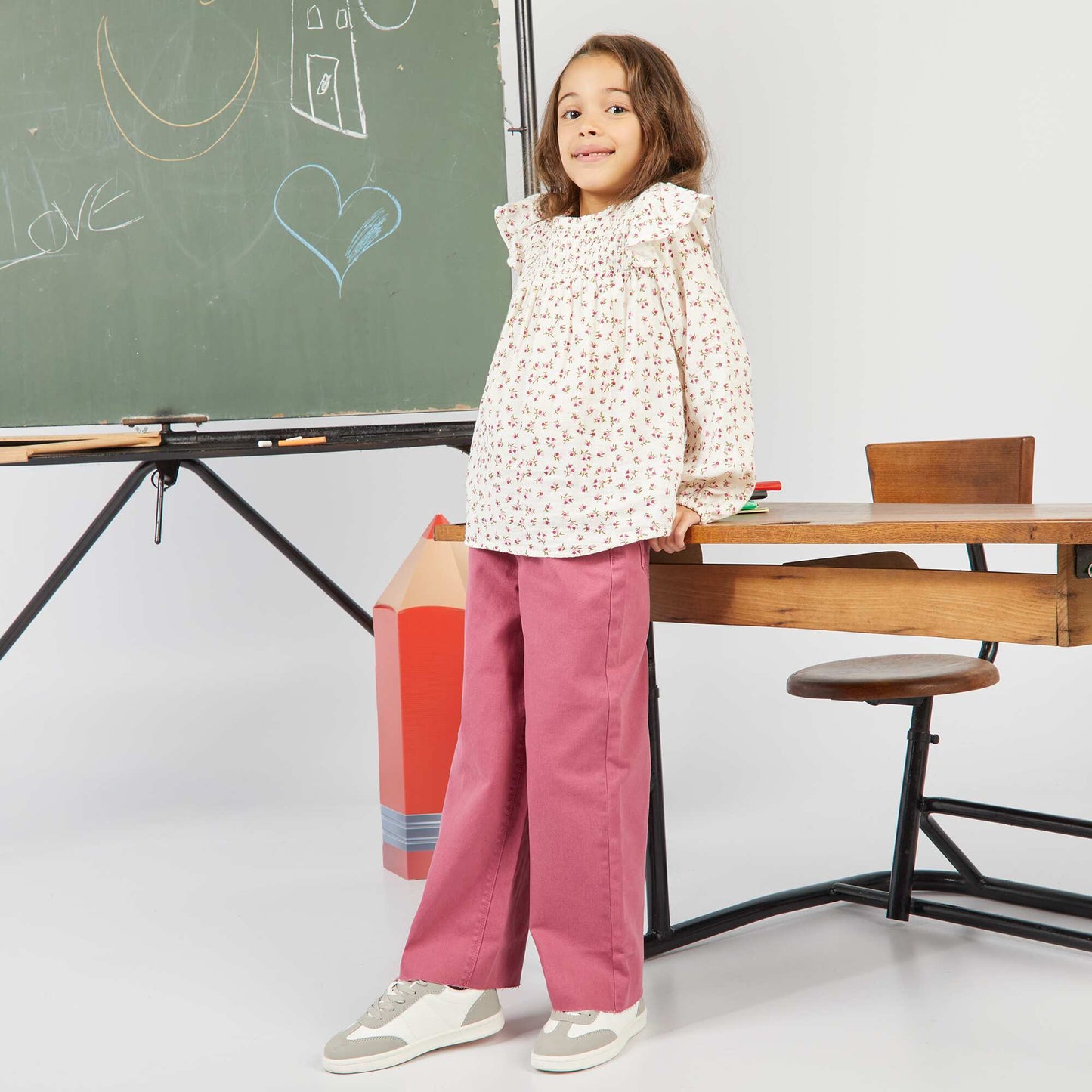 High-rise wide-leg jeans PURPLE