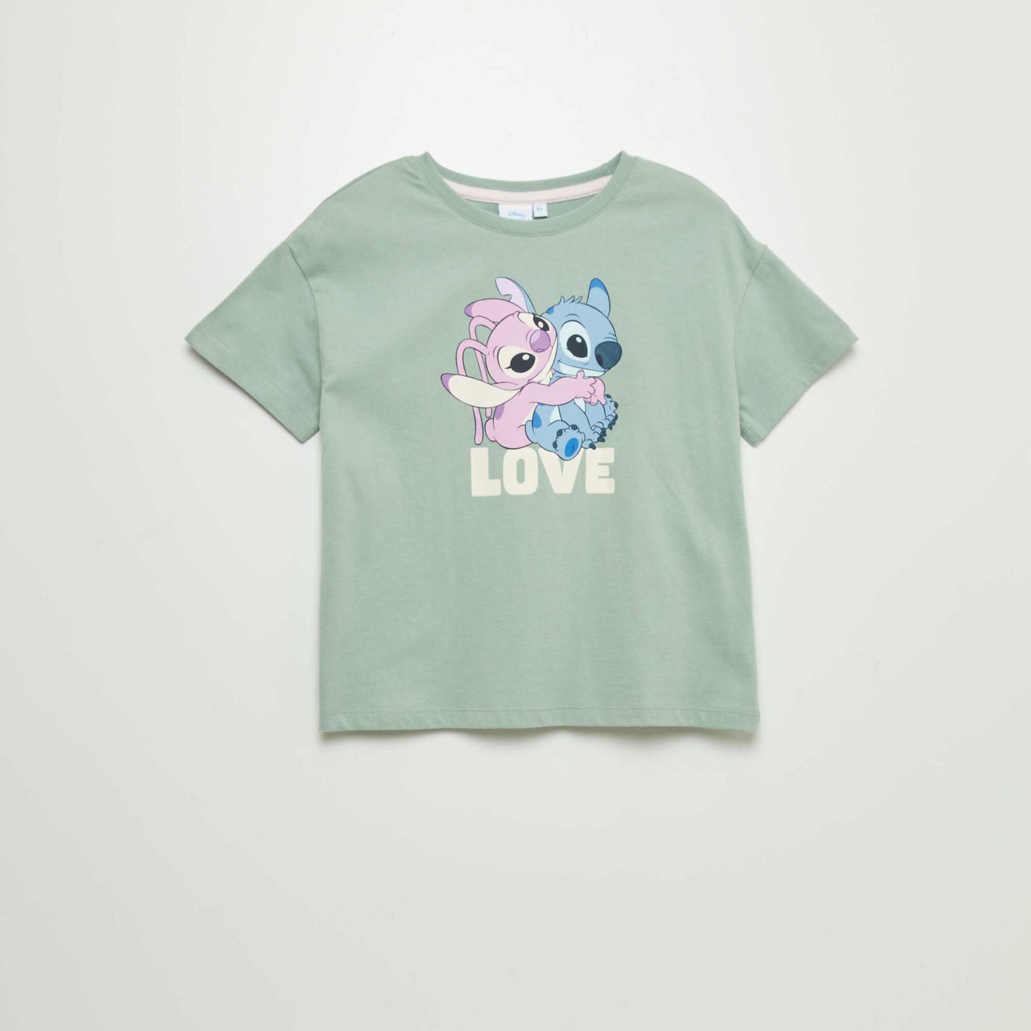 Stitch printed T-shirt GREEN