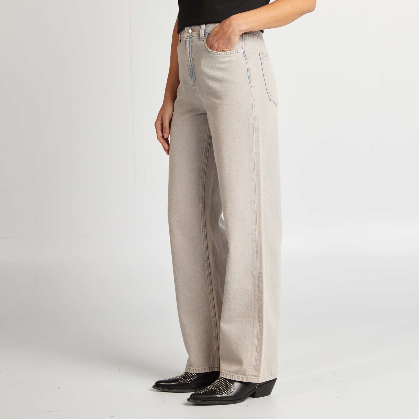 High-rise wide-leg jeans BLUE