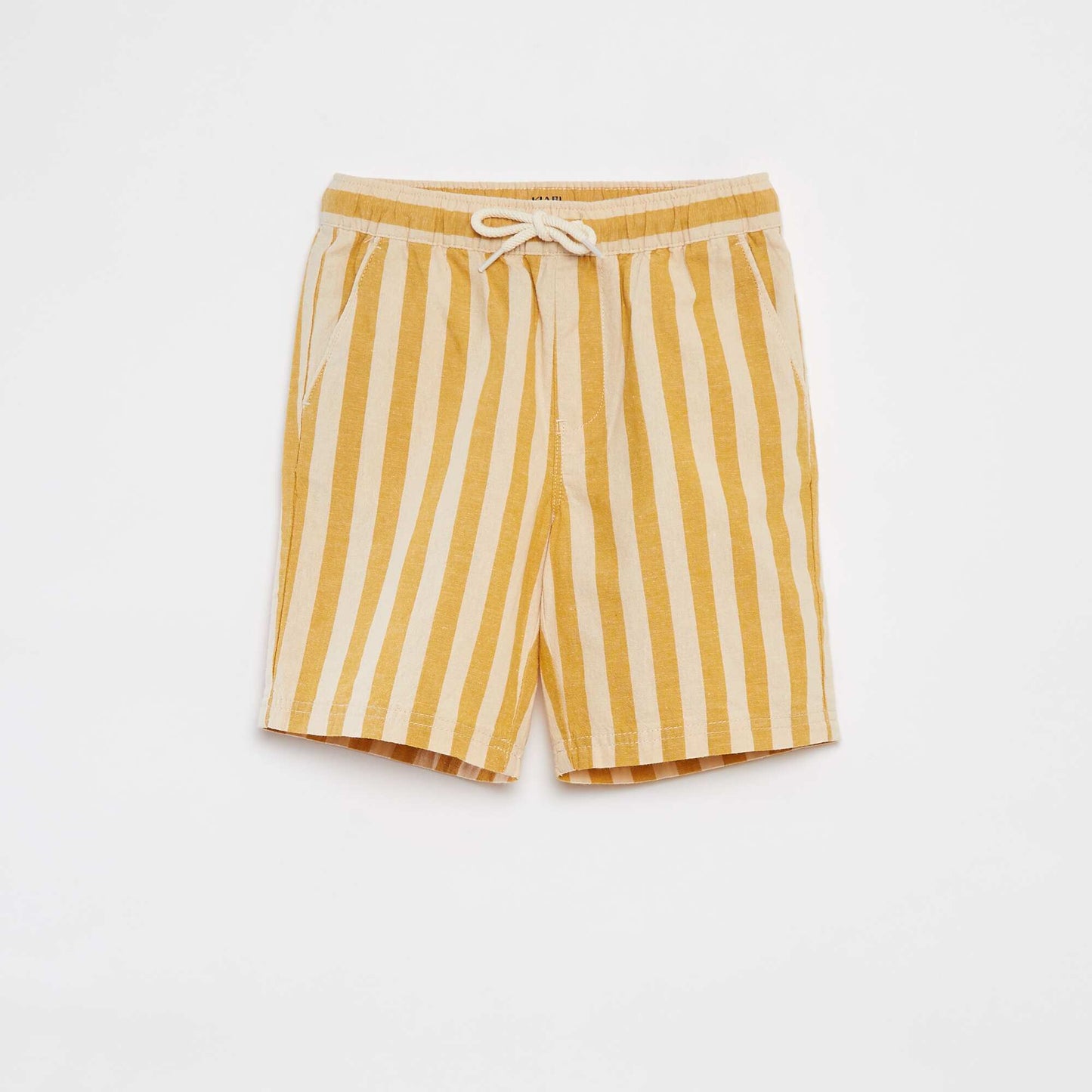 Striped shorts with pockets WHITE