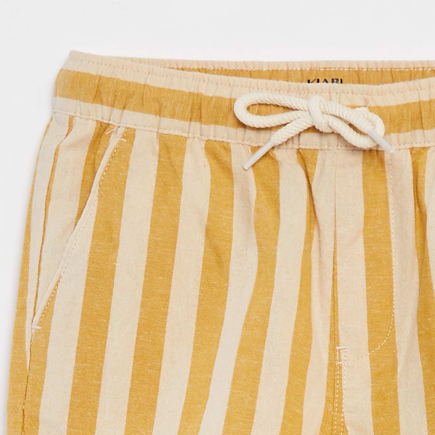 Striped shorts with pockets WHITE