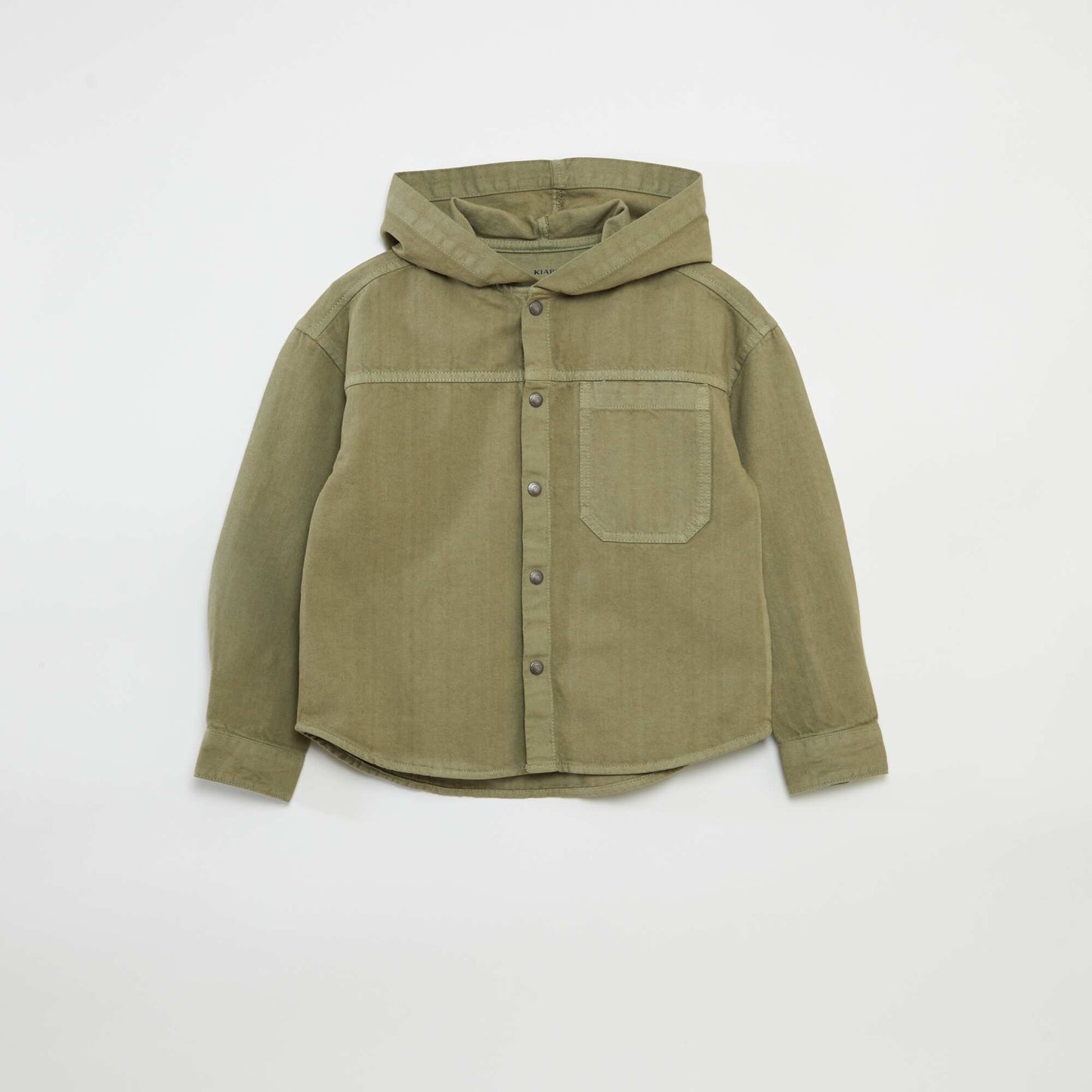 Regular-fit overshirt with hood KHAKI