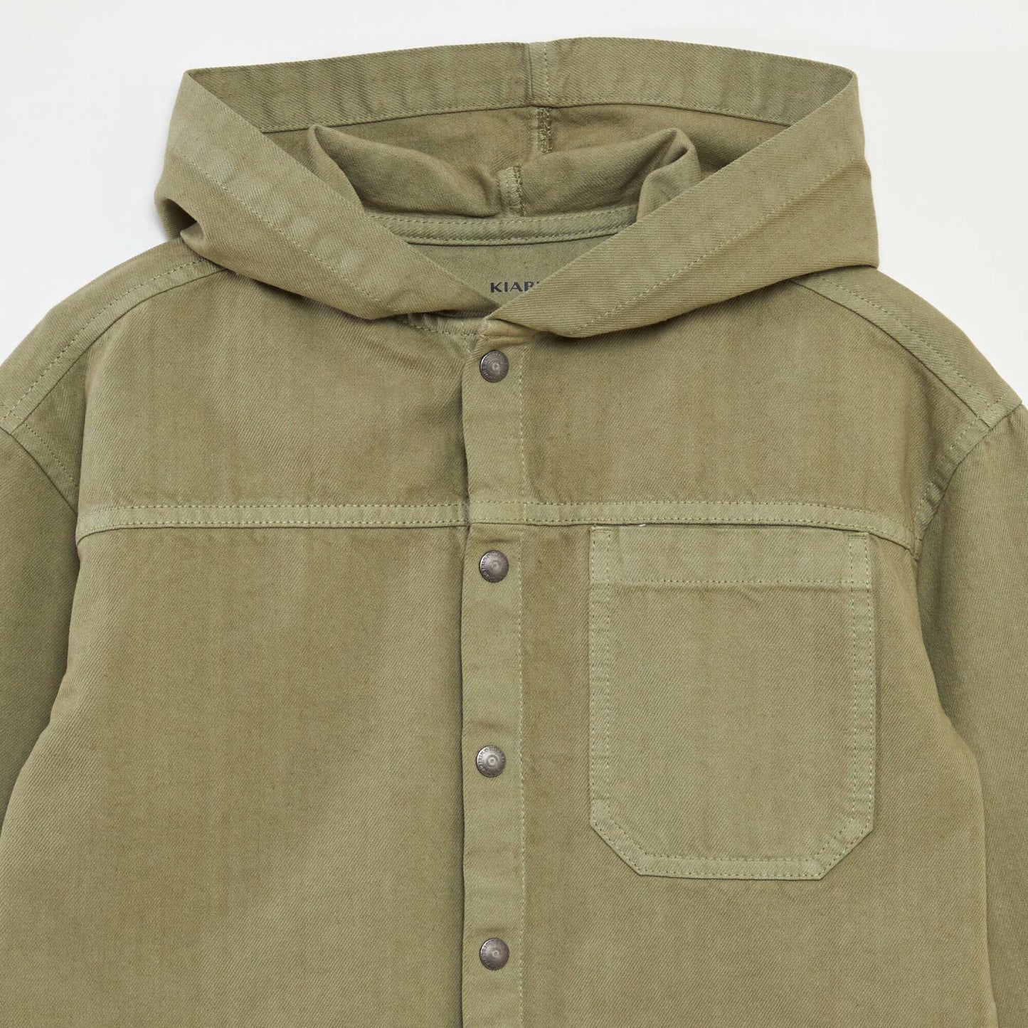 Regular-fit overshirt with hood KHAKI