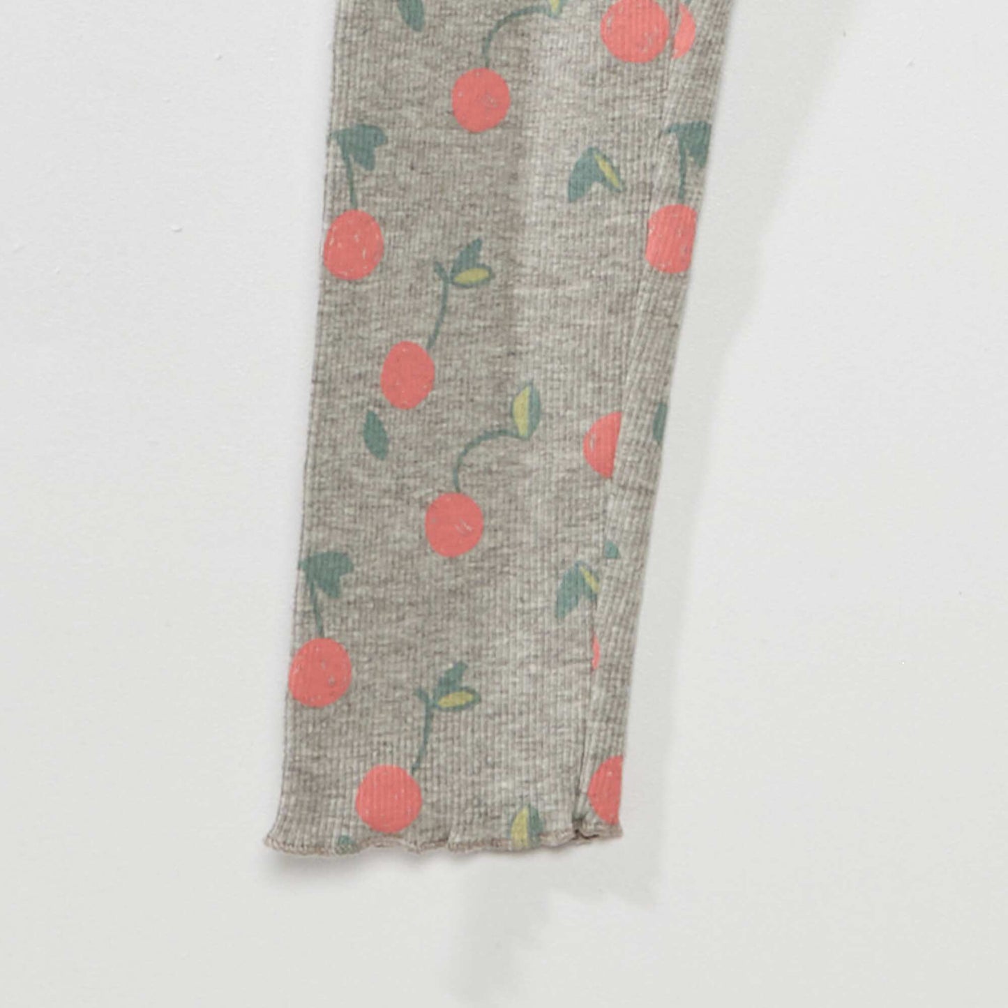 Printed ribbed knit leggings PINK