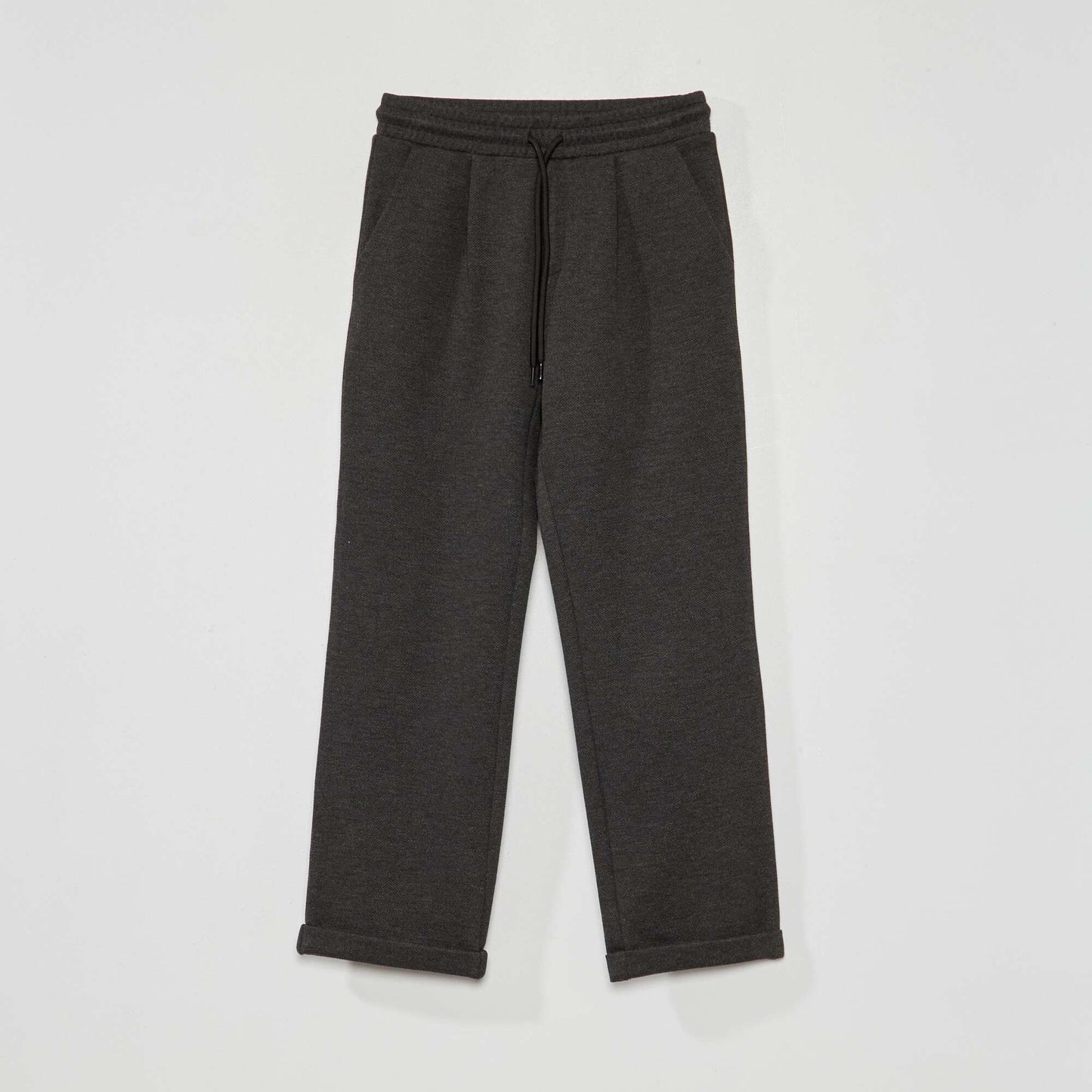 Piqué knit joggers ME_GRAY