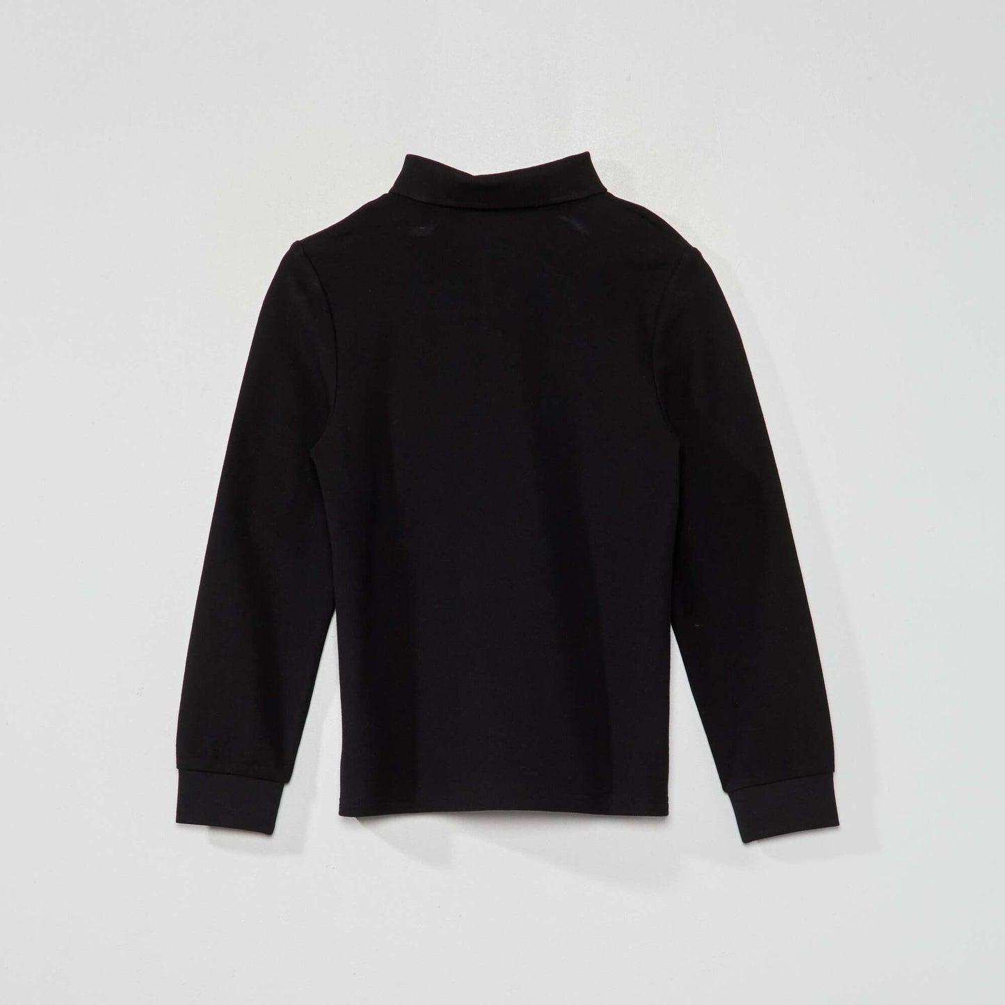 Piqué knit polo shirt BLACK