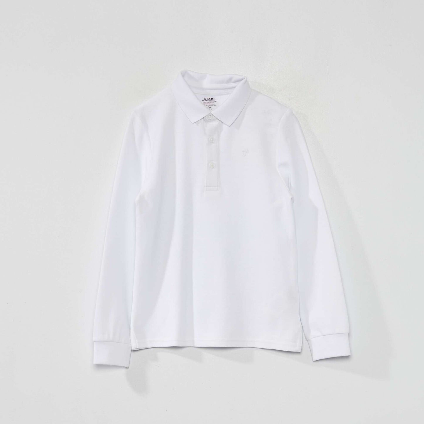 Piqué knit polo shirt WHITE