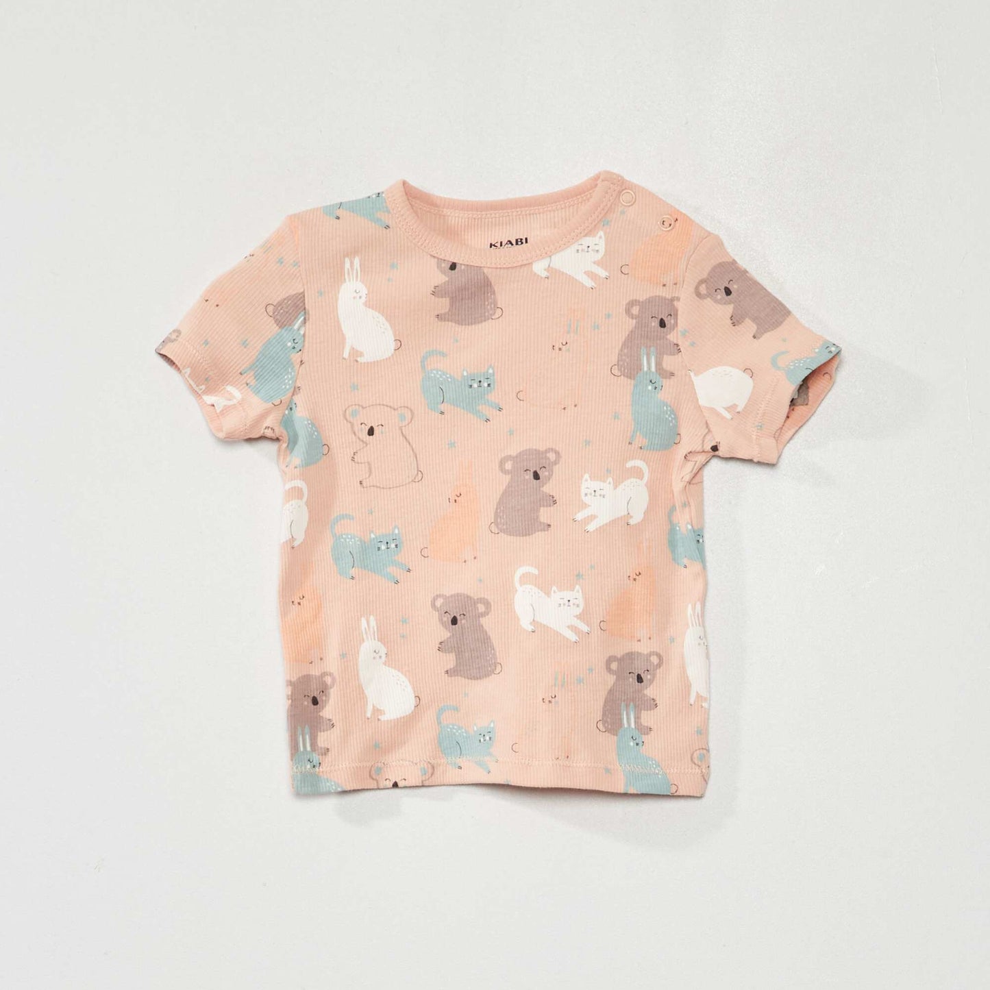 Ribbed short pyjamas - Two-piece set AO_ANIMAL