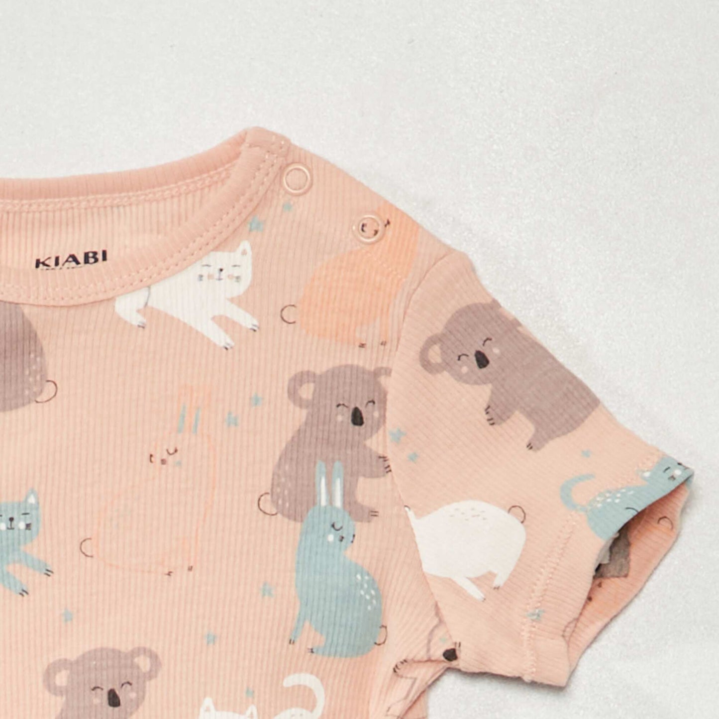Ribbed short pyjamas - Two-piece set AO_ANIMAL