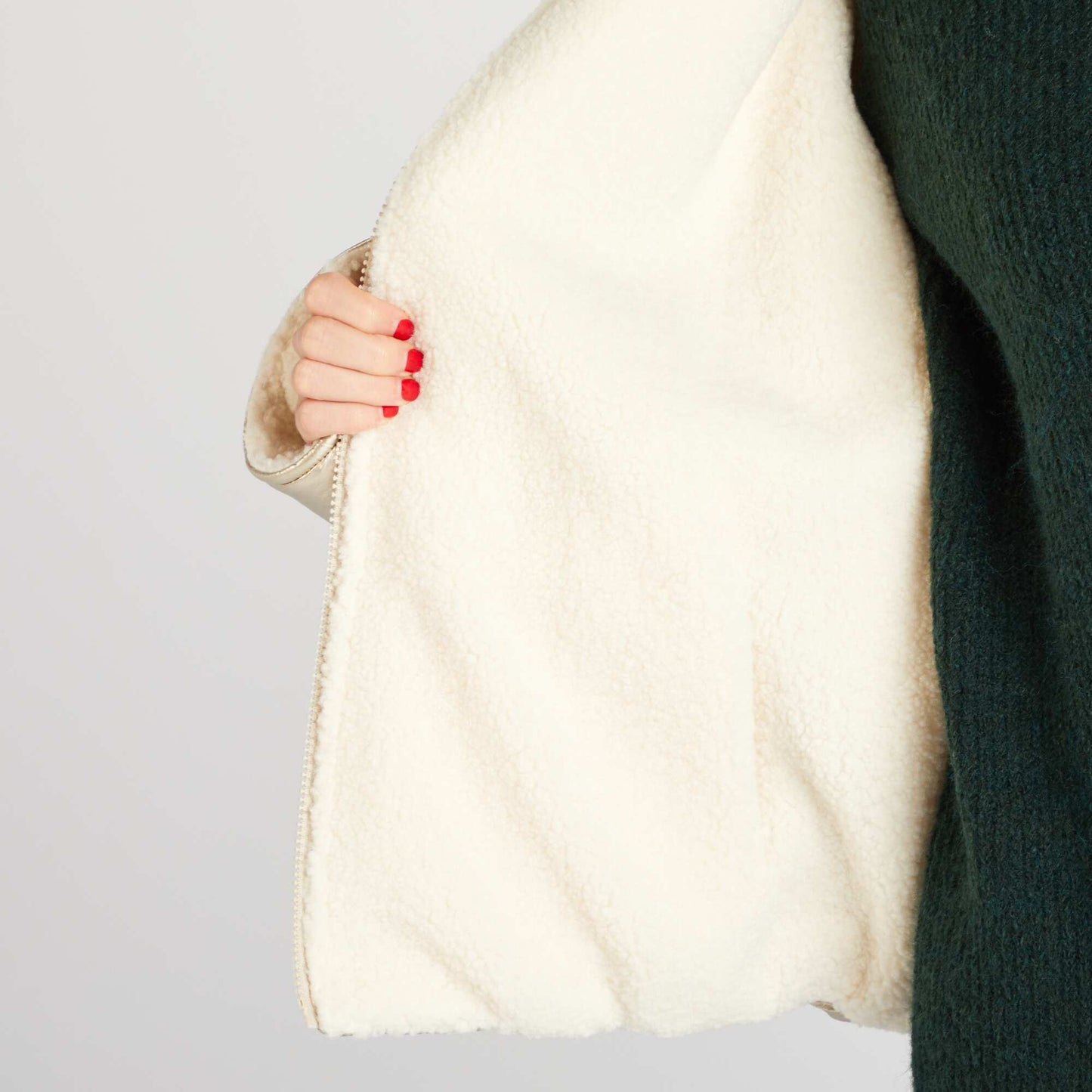 Reversible sherpa padded jacket GOLD AS SA
