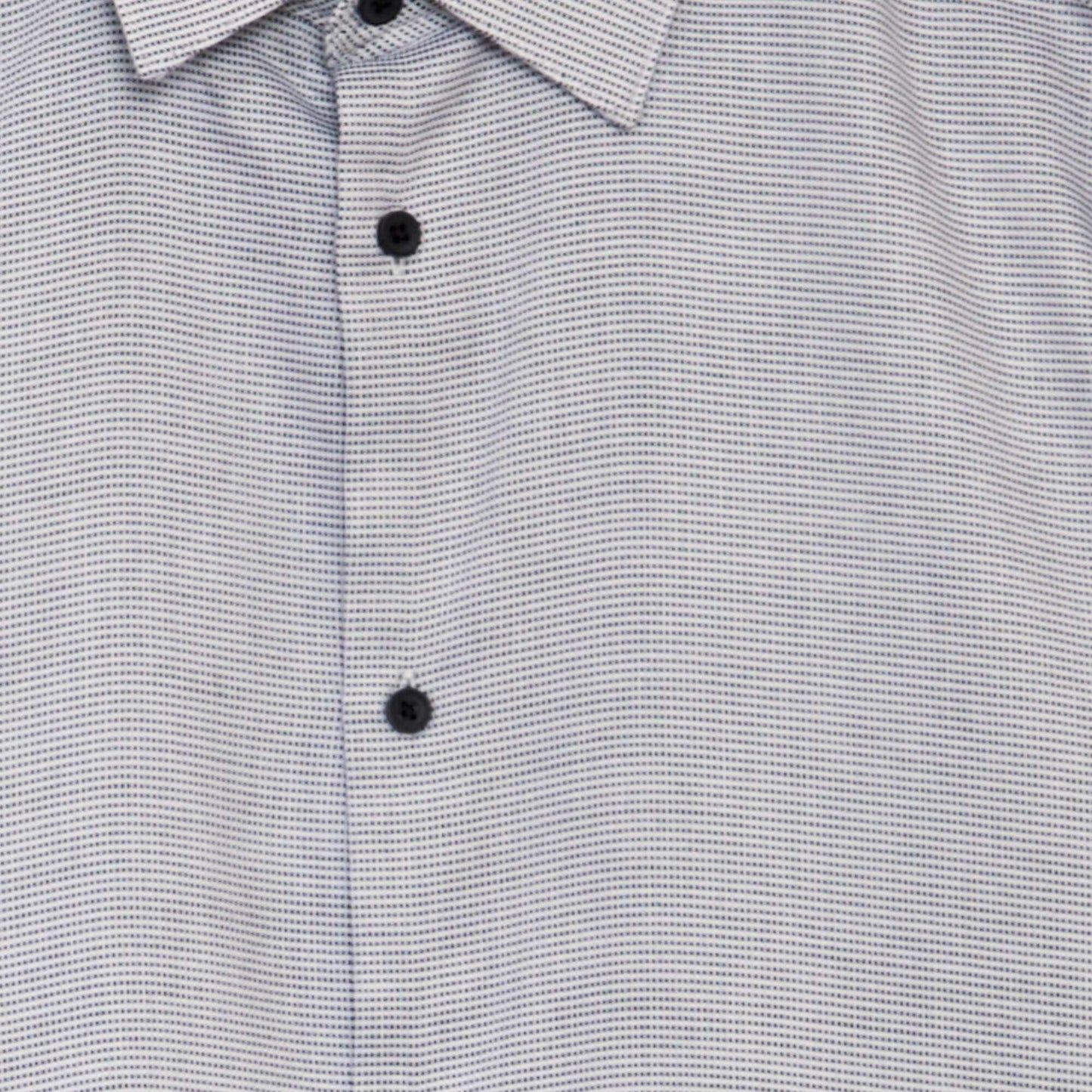 Cotton dobby regular-fit shirt BLUE