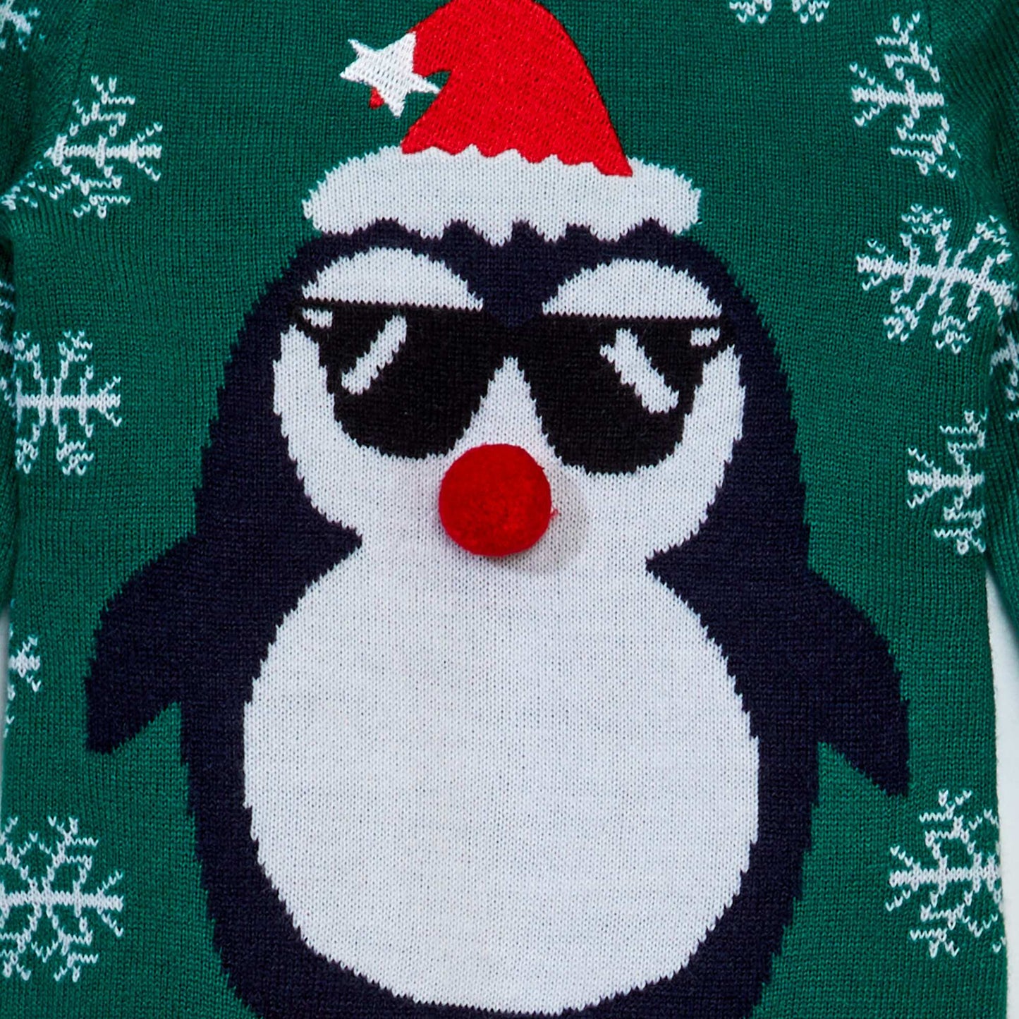 Printed Christmas dress Green