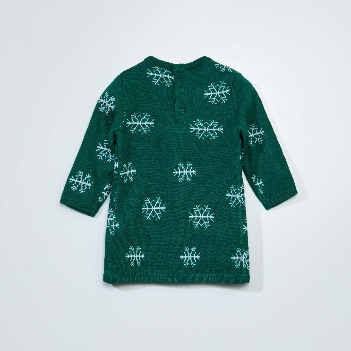 Printed Christmas dress Green