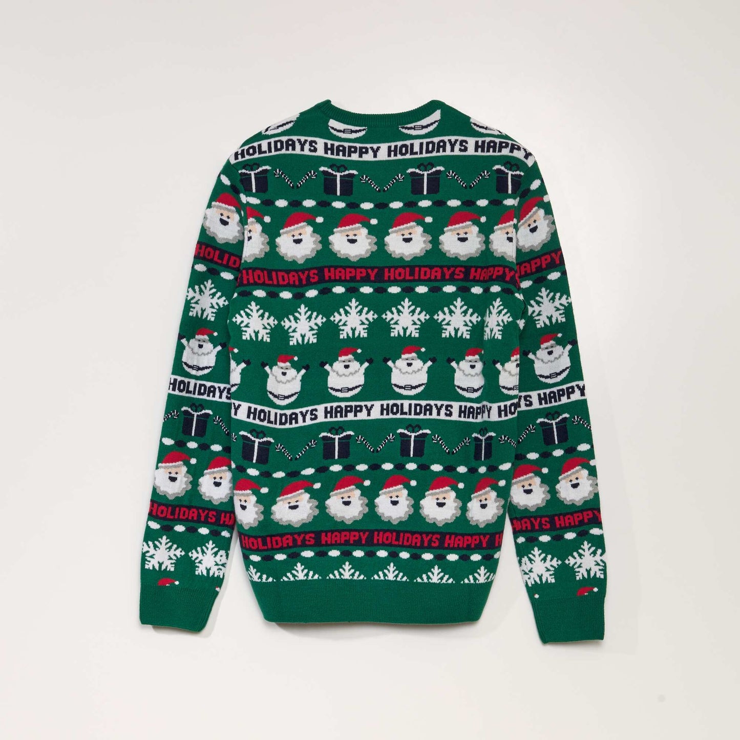 Chunky knit Christmas jumper GREEN_HAPP
