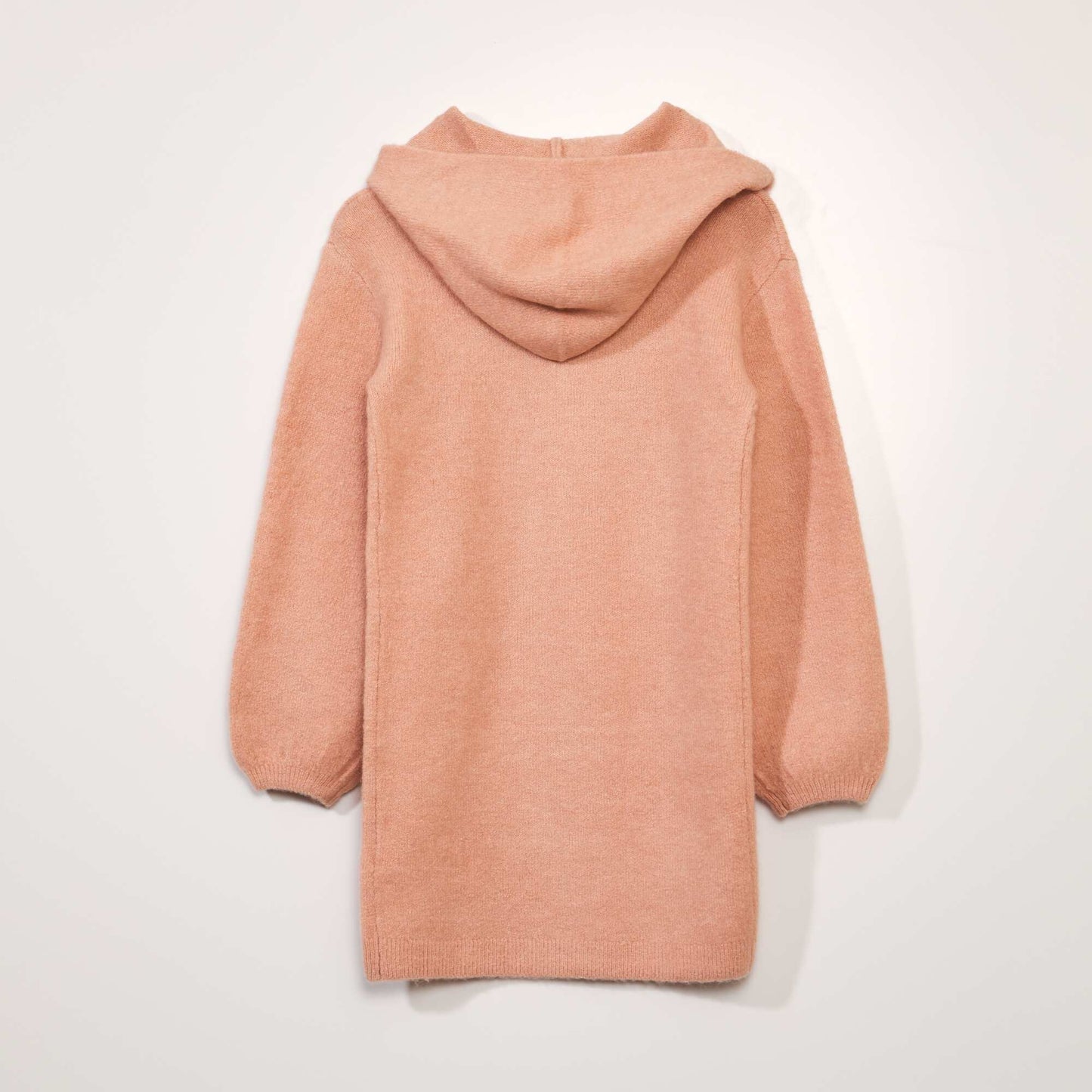 Hooded knit jumper dress PINK SAMPLE