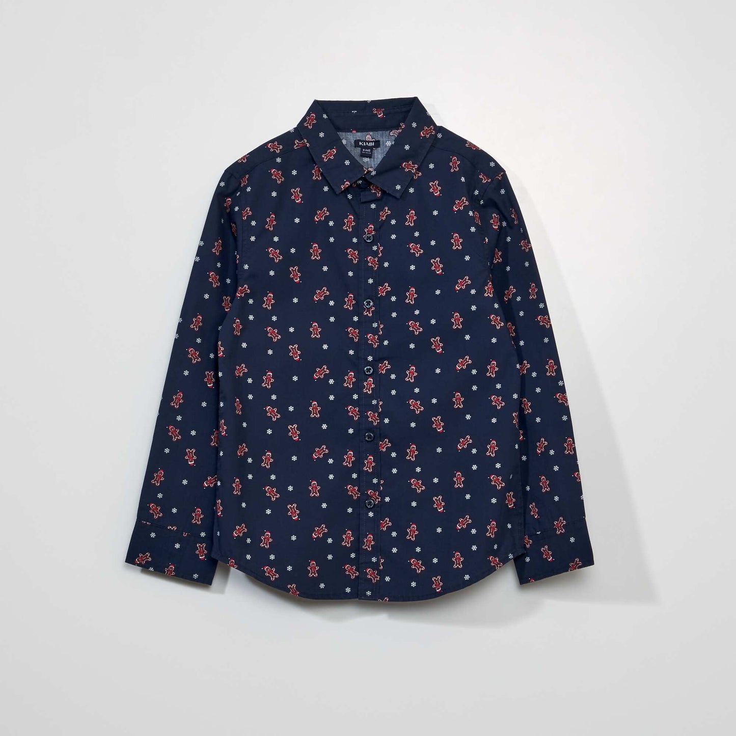 Printed poplin shirt BLUE BONO