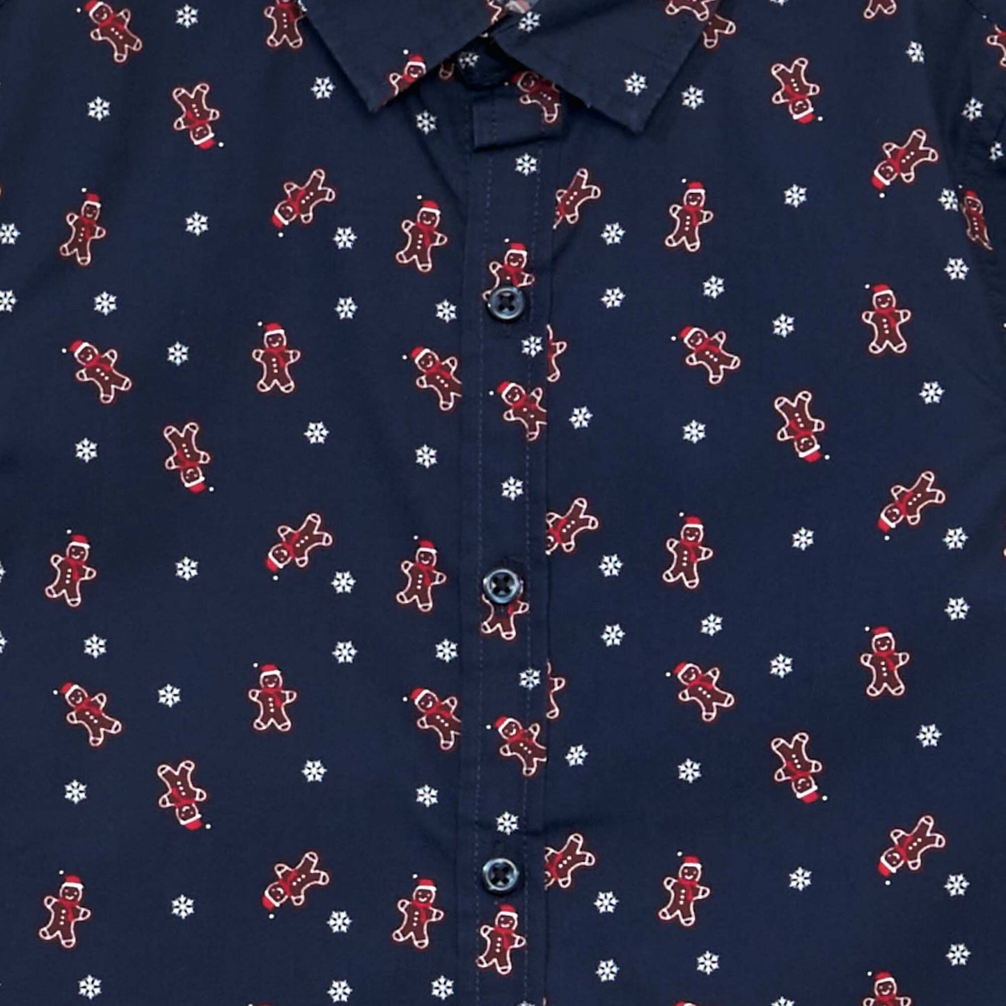 Printed poplin shirt BLUE BONO