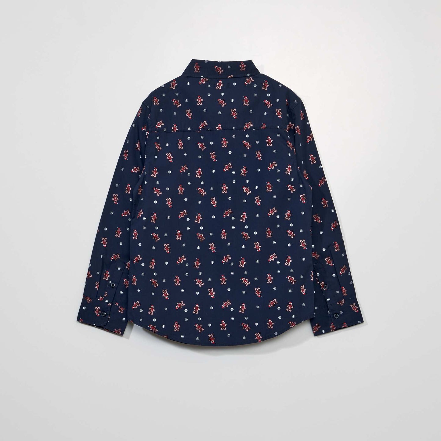 Printed poplin shirt BLUE BONO