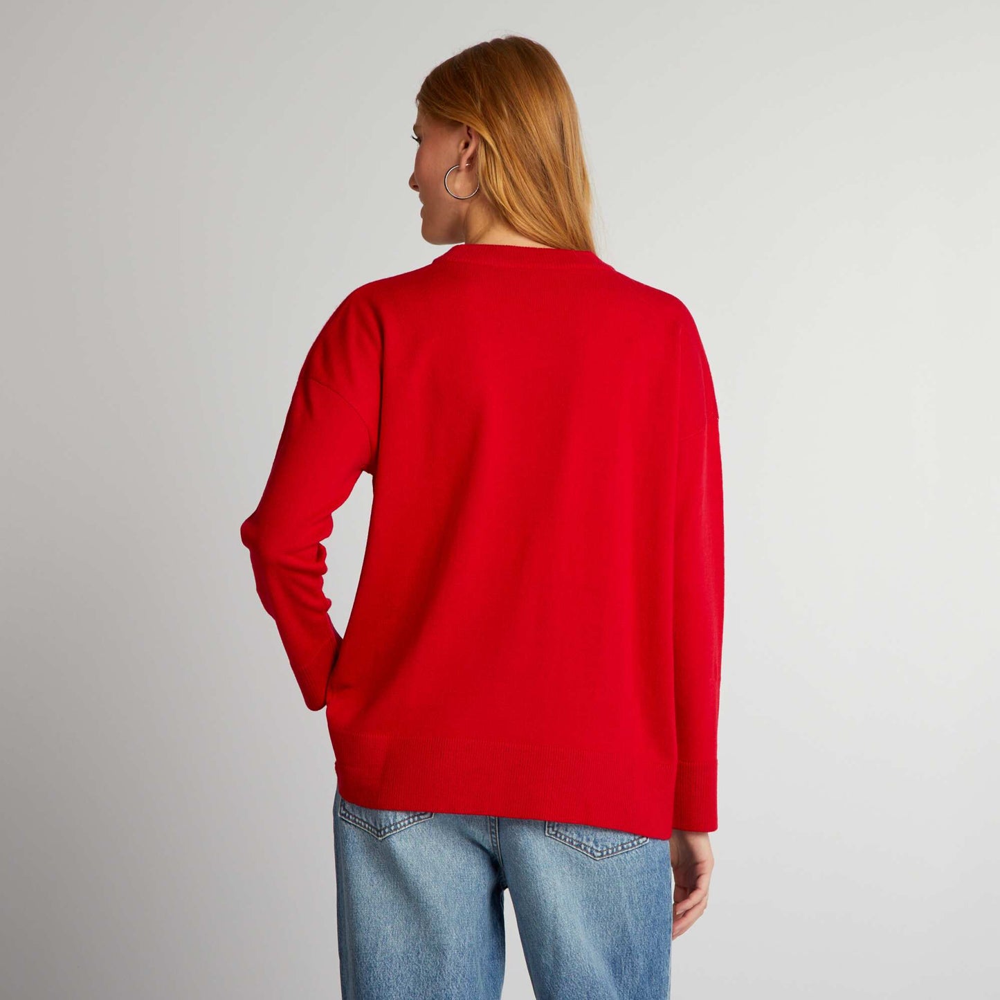 Reindeer Christmas jumper RED_KIDNEY