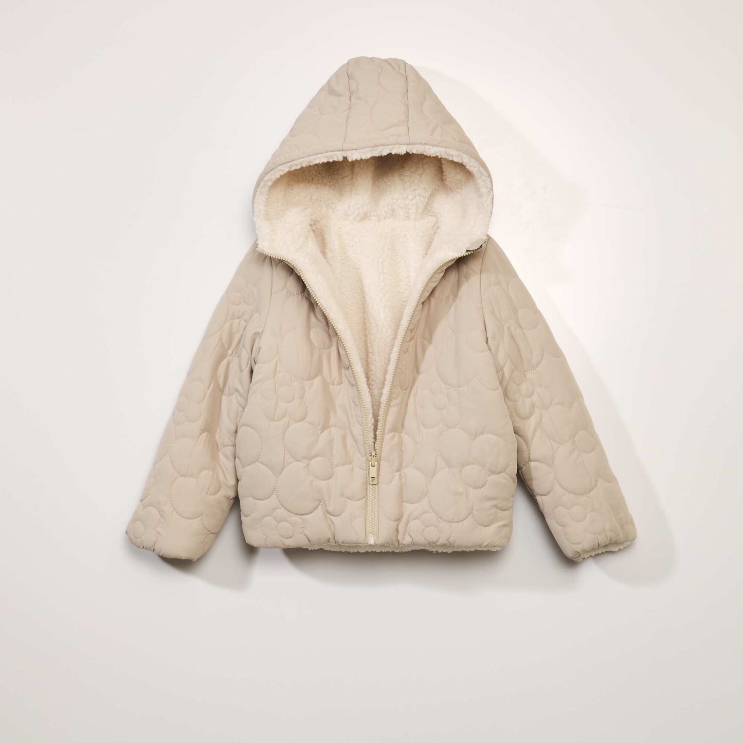 Quilted reversible jacket BEIGE