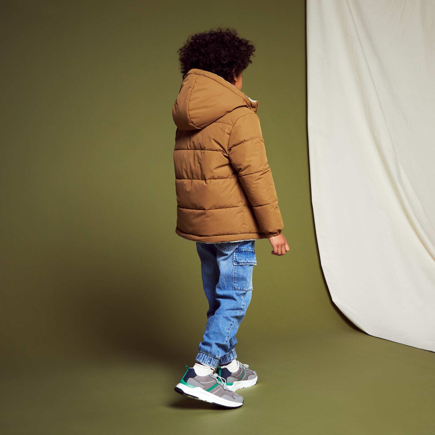 Reversible padded jacket BEIGE SP
