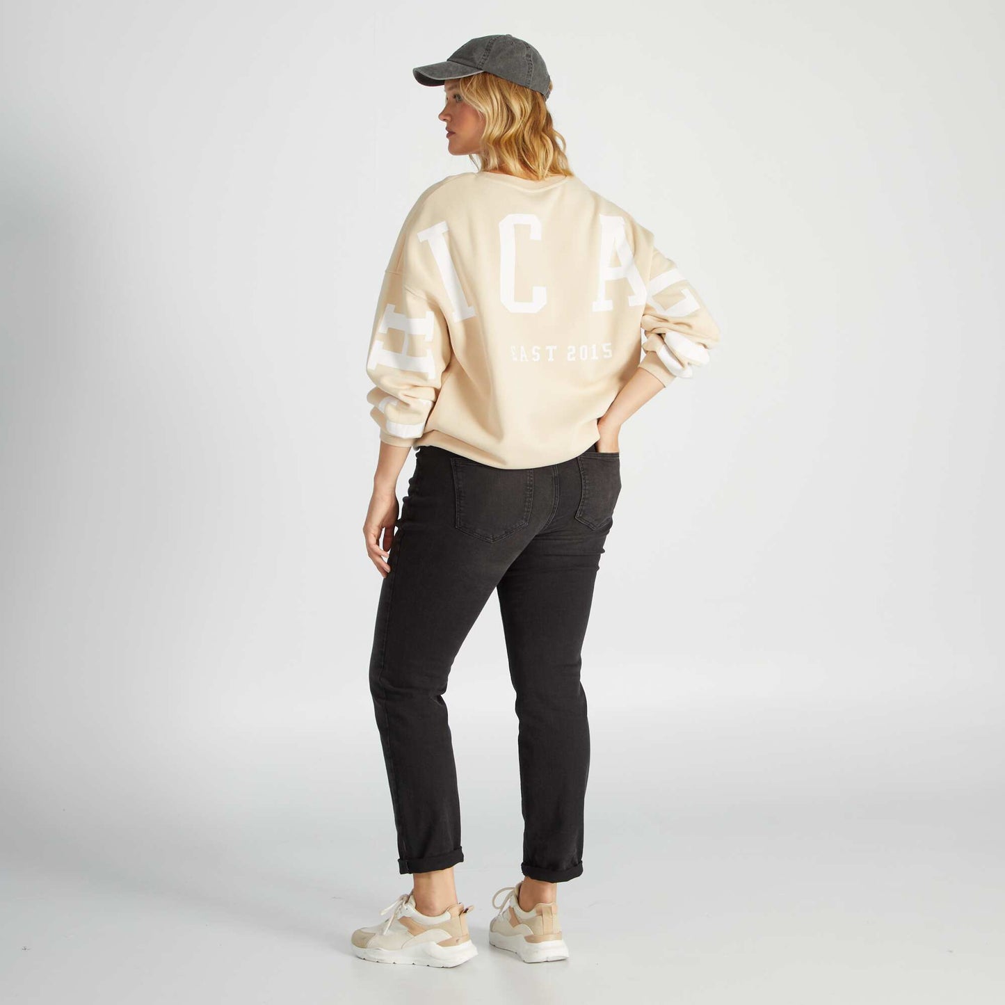 Printed sweatshirt BEIGE