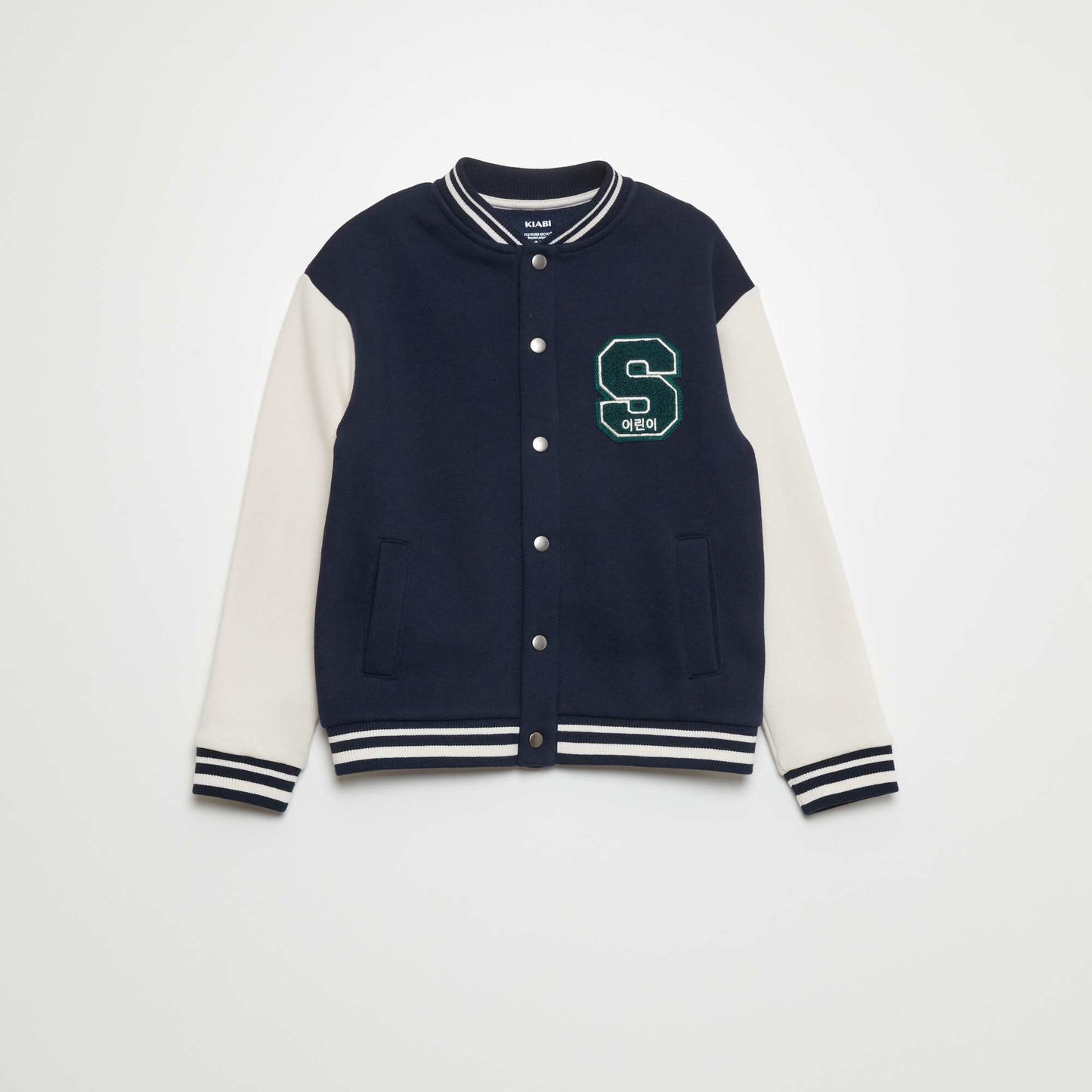 US varsity-style sweatshirt fabric jacket BLUE