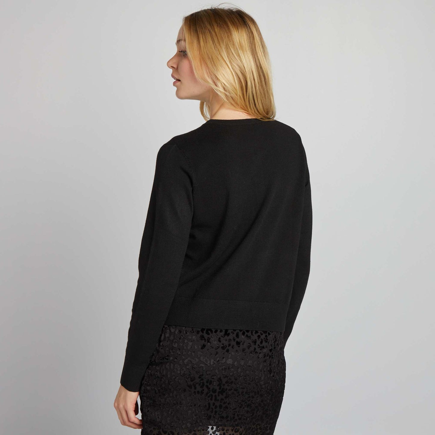 Long-sleeved cardigan black