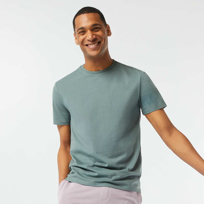 Round-neck cotton T-shirt GREEN