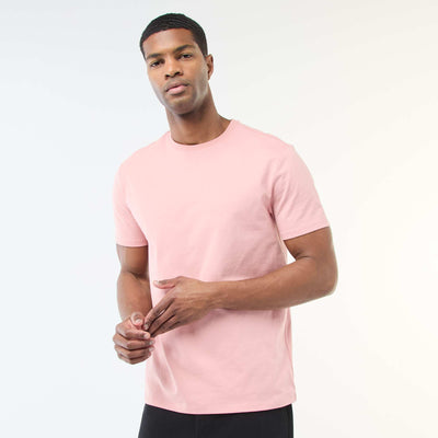 Round-neck cotton T-shirt PINK