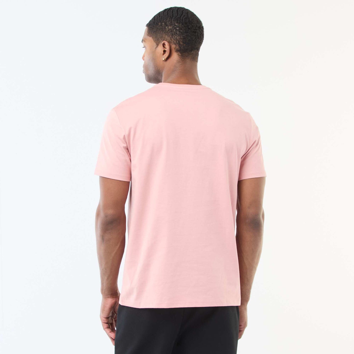 Round-neck cotton T-shirt PINK