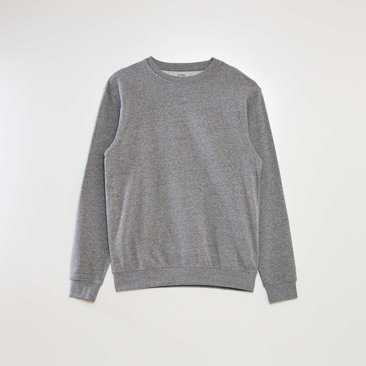 Plain lightweight sweatshirt fabric sweater M_GREY