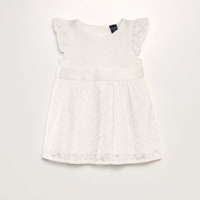 Lace party dress WHITE