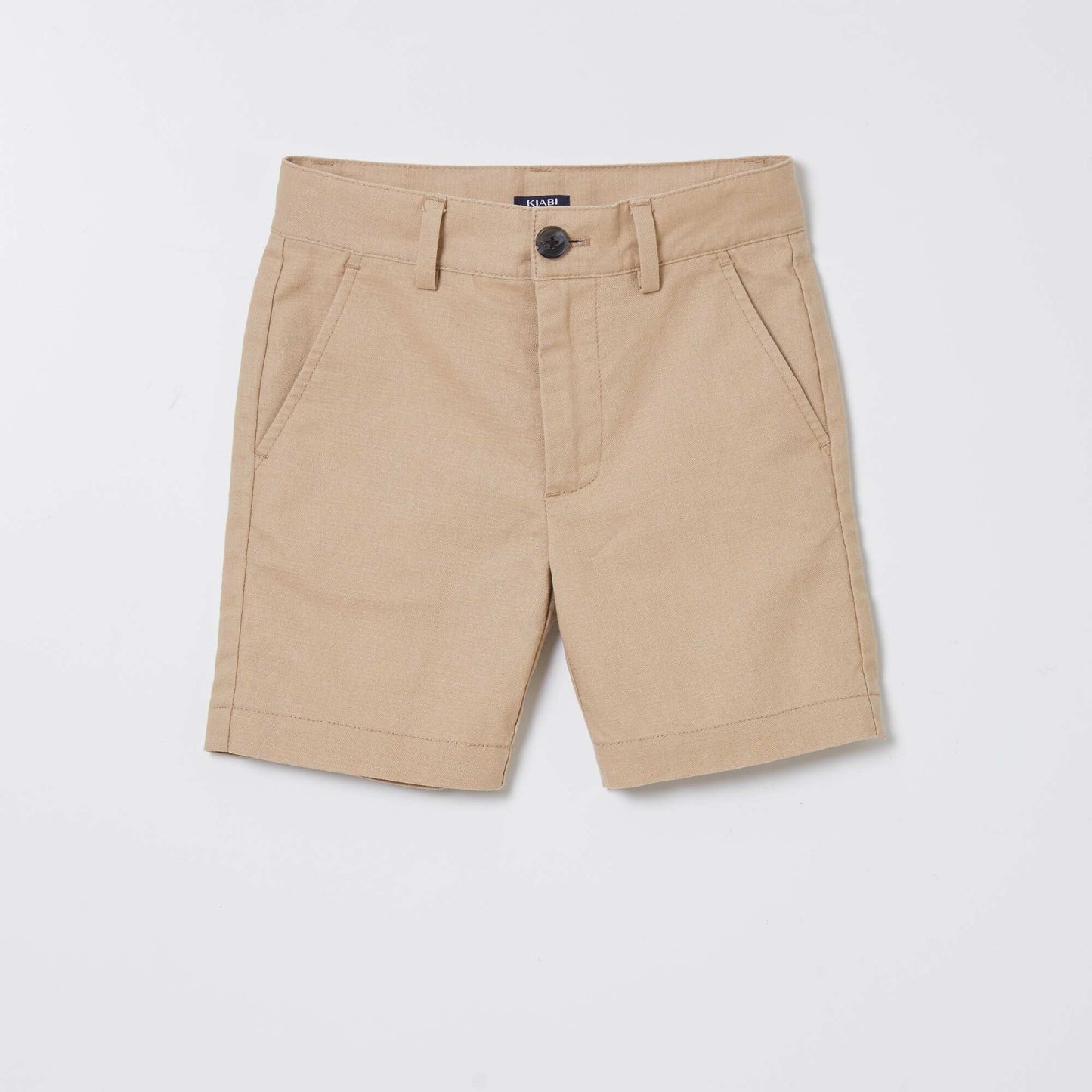 Straight-leg chino Bermuda shorts BEIGE