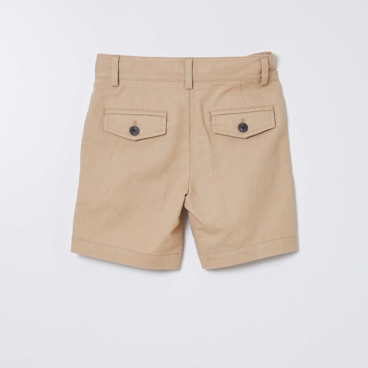 Straight-leg chino Bermuda shorts BEIGE