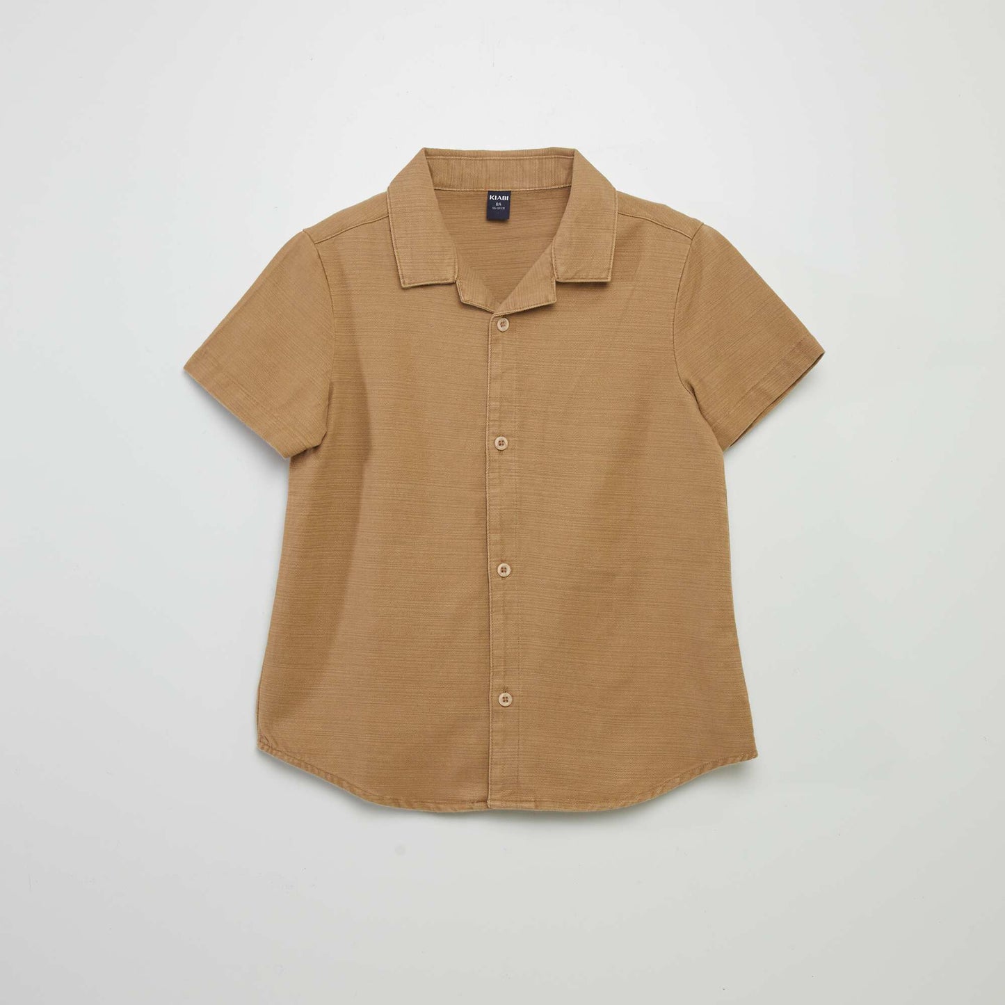 Plain short-sleeved shirt BEIGE