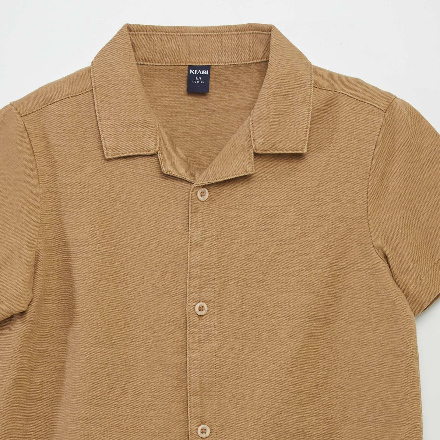 Plain short-sleeved shirt BEIGE