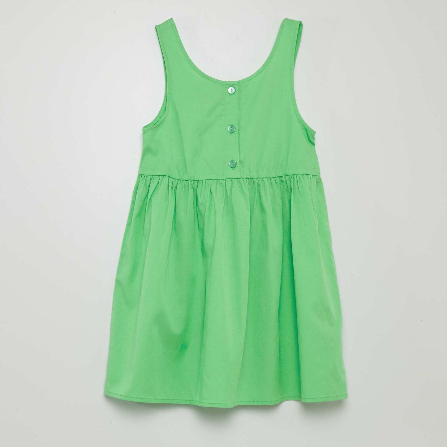 Sleeveless dress with opening at the back GREEN