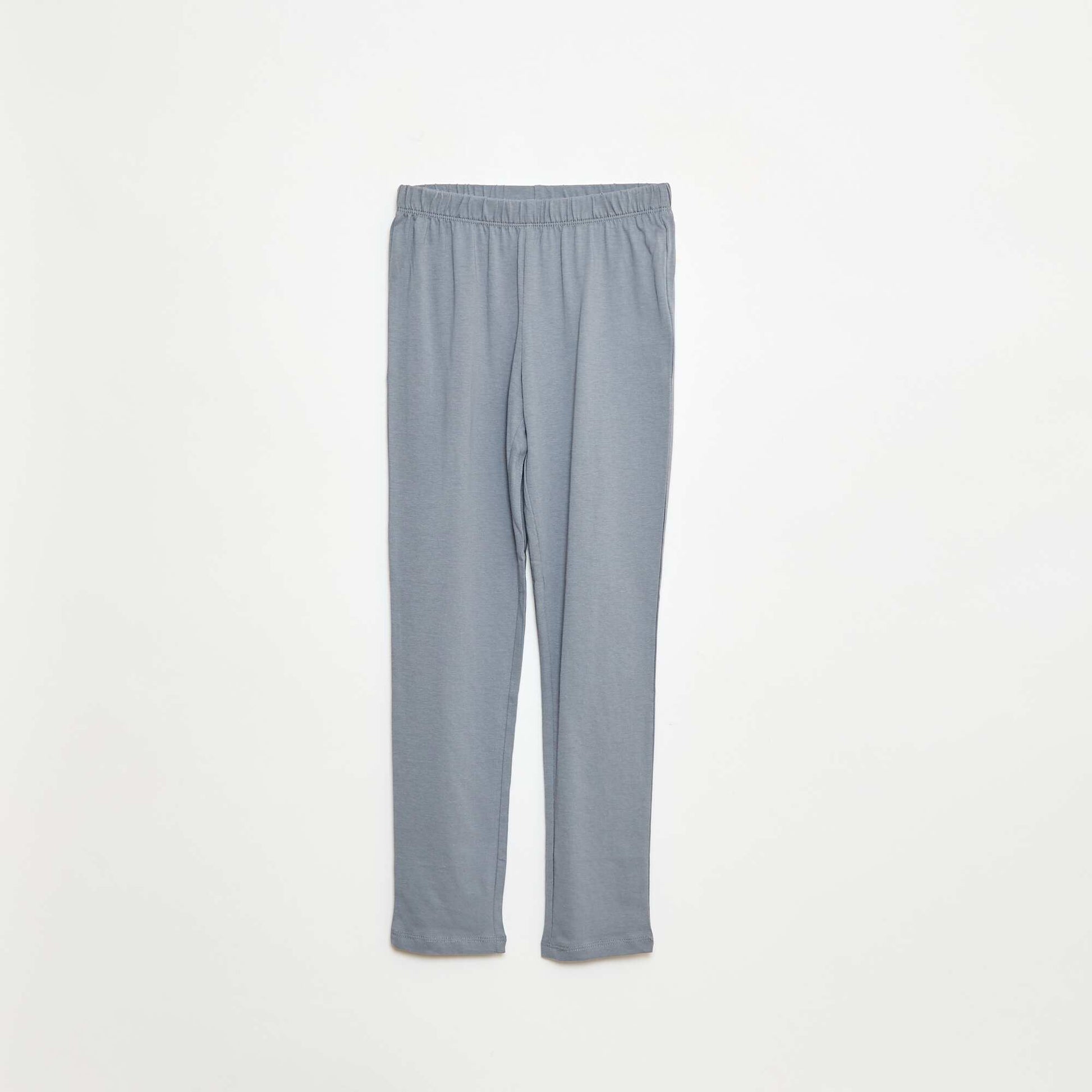 Printed Jersey Long Pajamas - 2 Piece Set BLUE