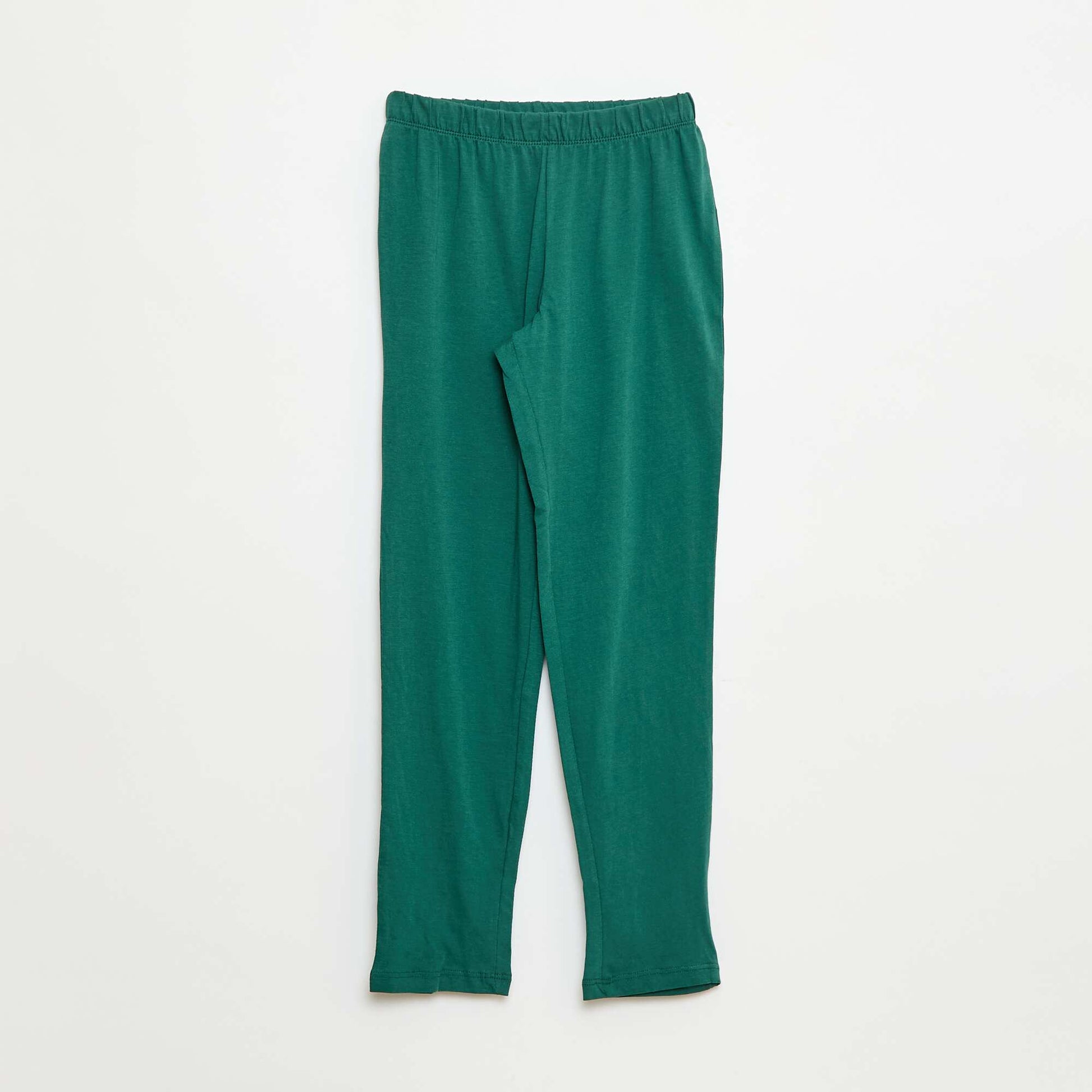 Printed Jersey Long Pyjamas - 2 Piece Set GREEN