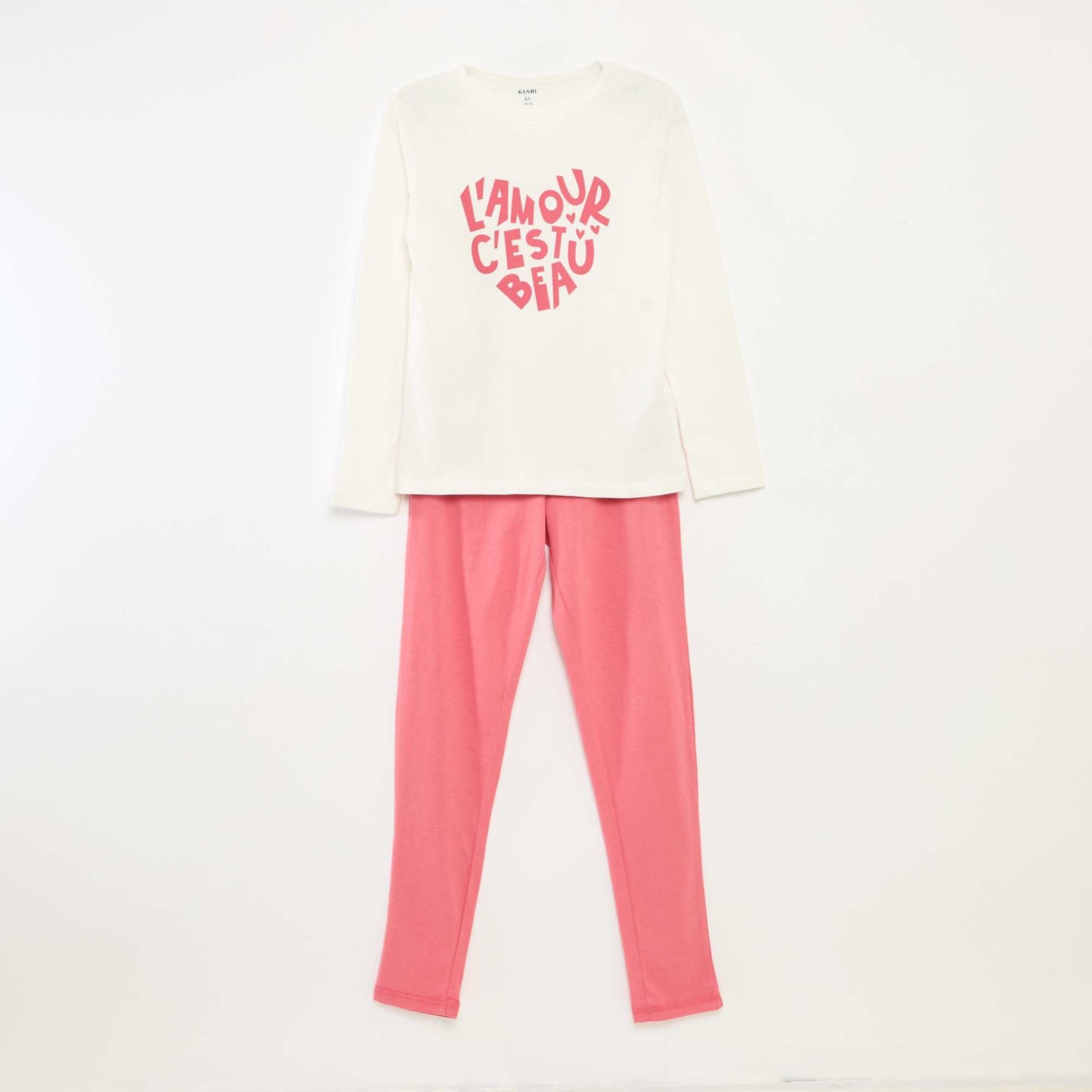 T-shirt and trousers pyjama set - 2-piece set WHITE