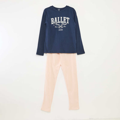 T-shirt and trousers pyjama set - 2-piece set BLUE