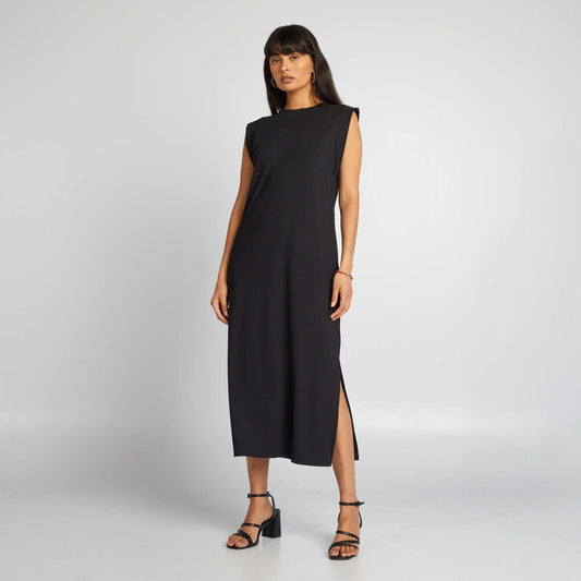 Midi T-shirt dress black