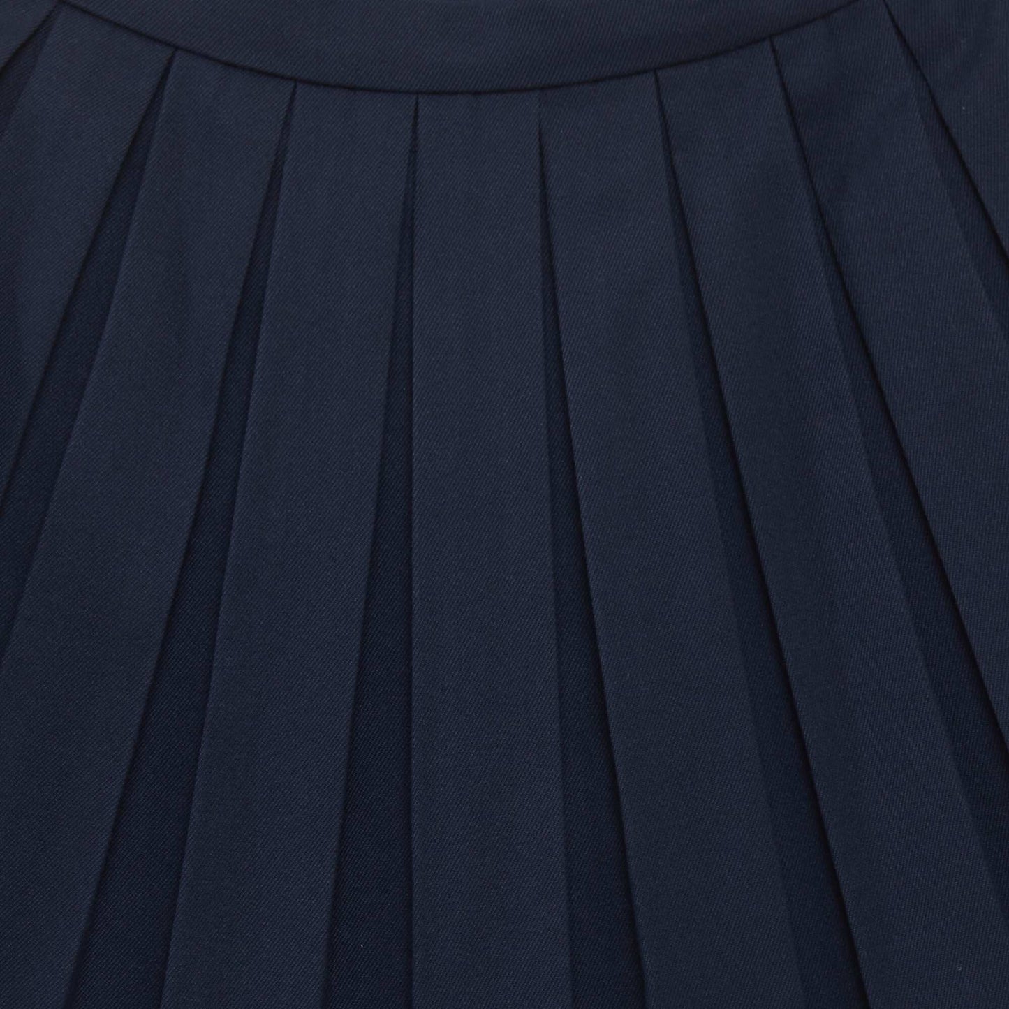 Pleated twill skirt blue