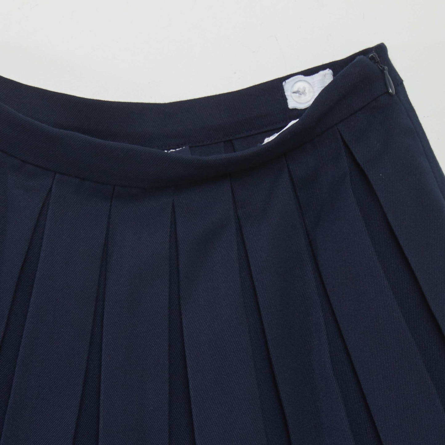 Pleated twill skirt blue